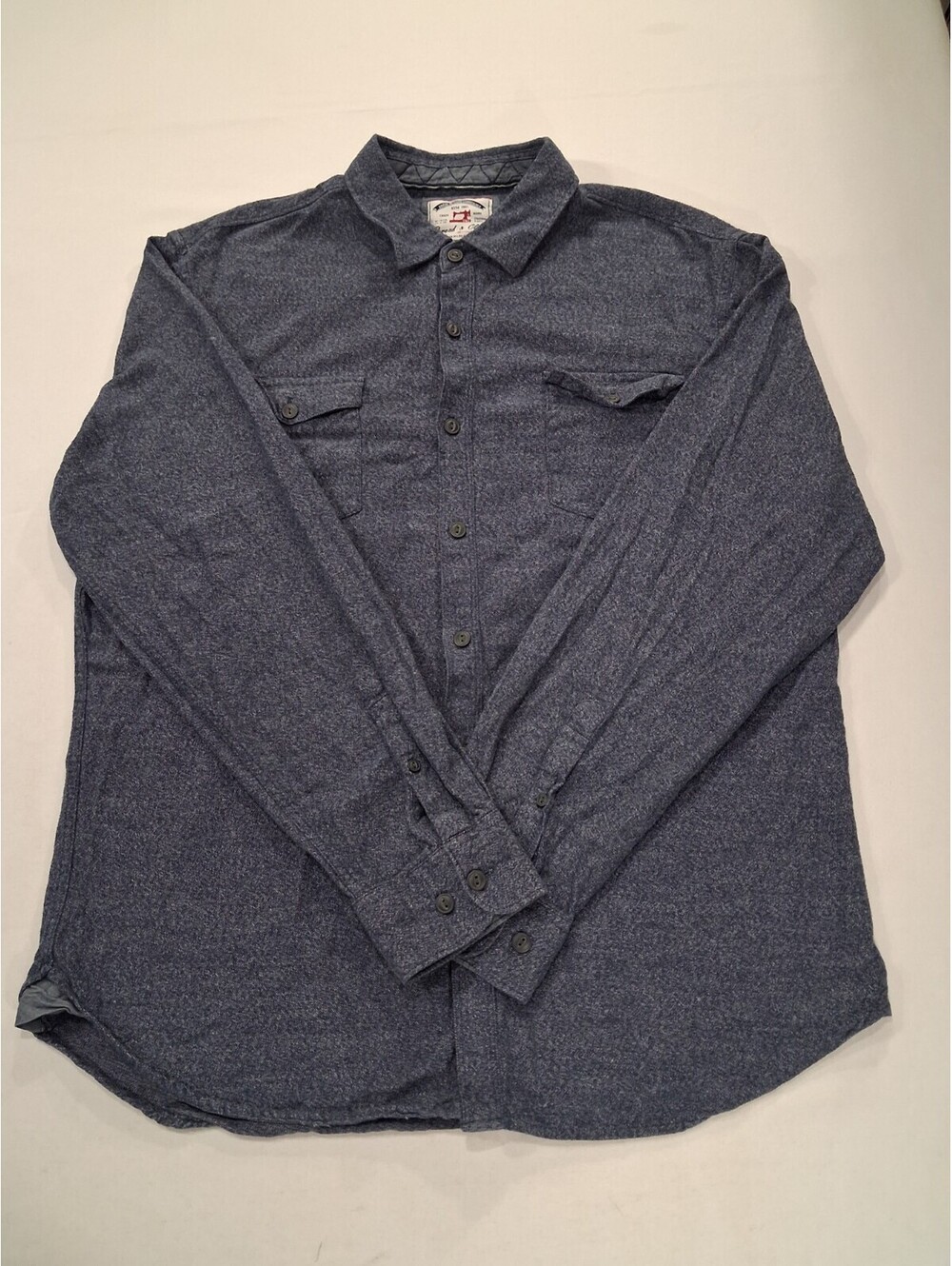 Thread & Cloth RN#75670 Men's Blue Long Sleeve Cotton Button-Up Shirt Size XL
